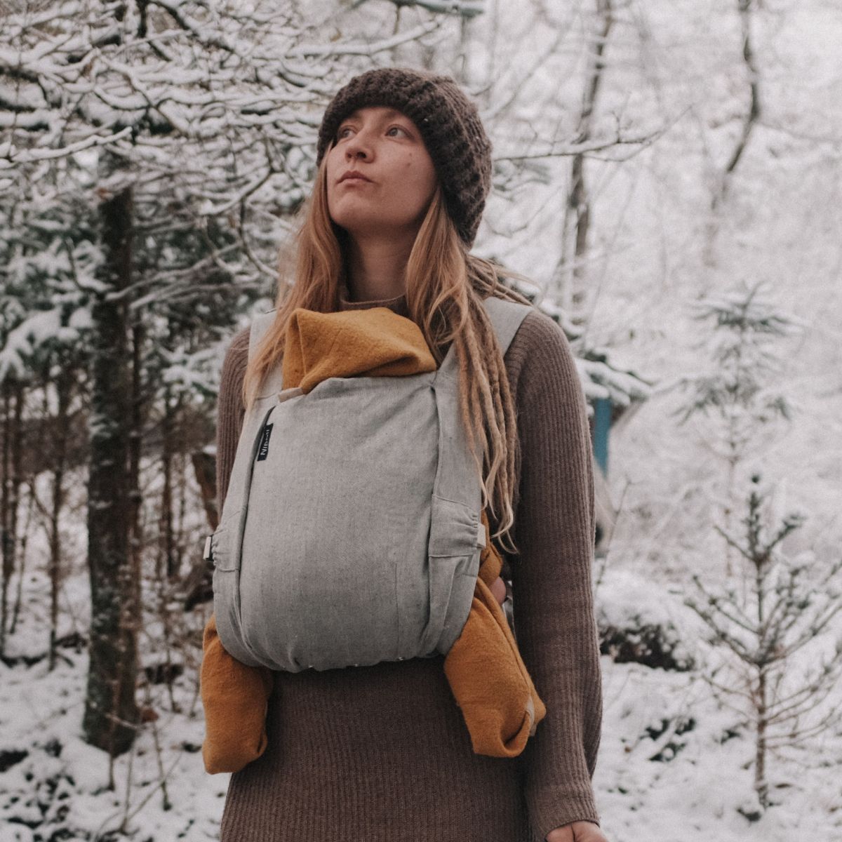 NIRMI Pure Baby Carrier made of 100% linen & wool | without impact patch