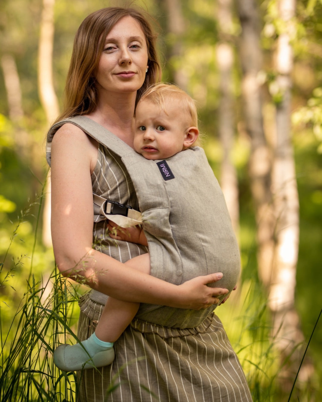 NIRMI Pure Baby Carrier made of 100% linen & wool | without impact patch